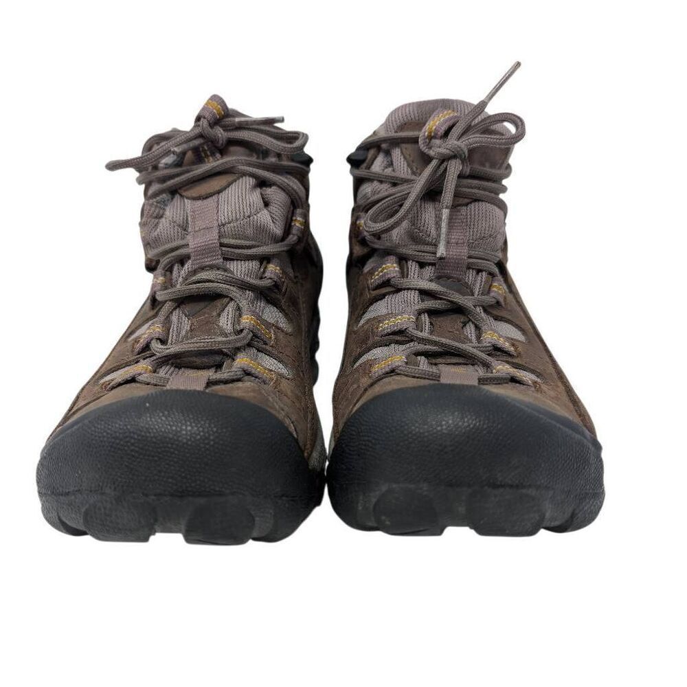 KEEN Women's 6.5 Targhee 2 Mid Height Waterproof Brown Goat Crown Blue Hiking - Picture 3 of 10
